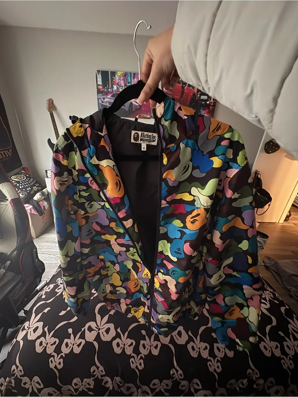 Bape Multicolor Camo windbreaker Hooded Jacket - Picture 7 of 7